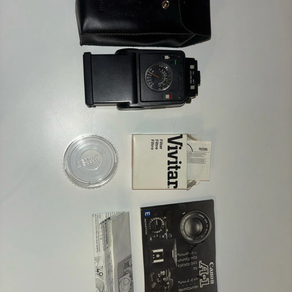 Canon A-1 Black SLR Camera with 50mm Lens